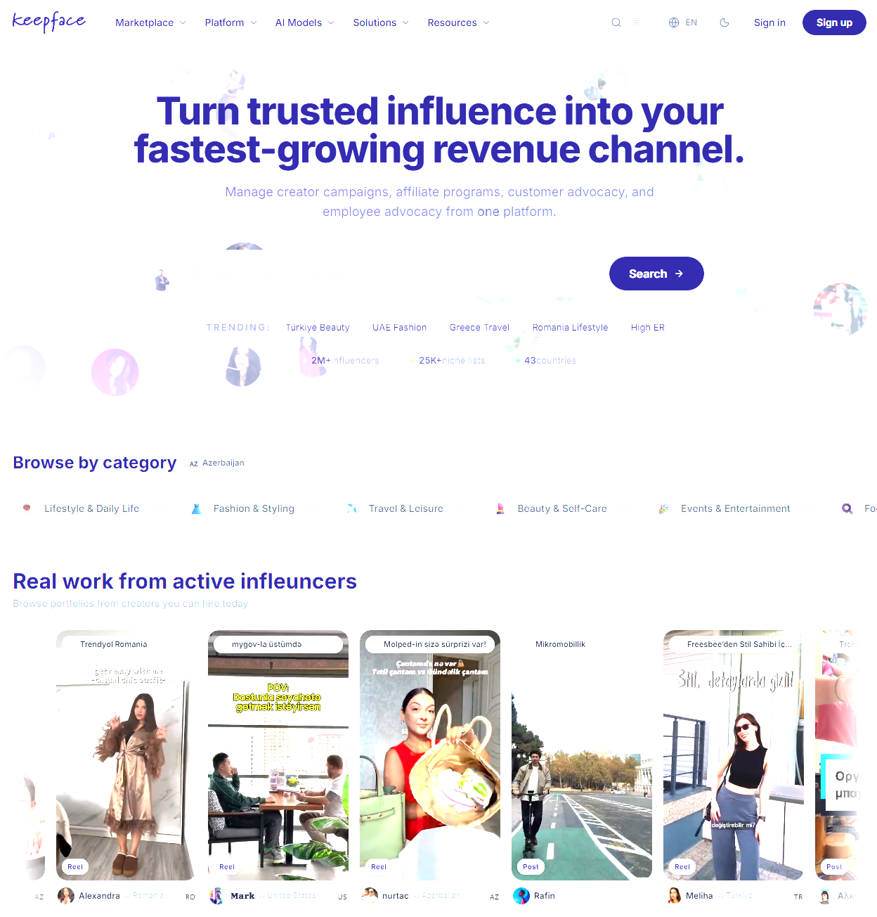Keepface website